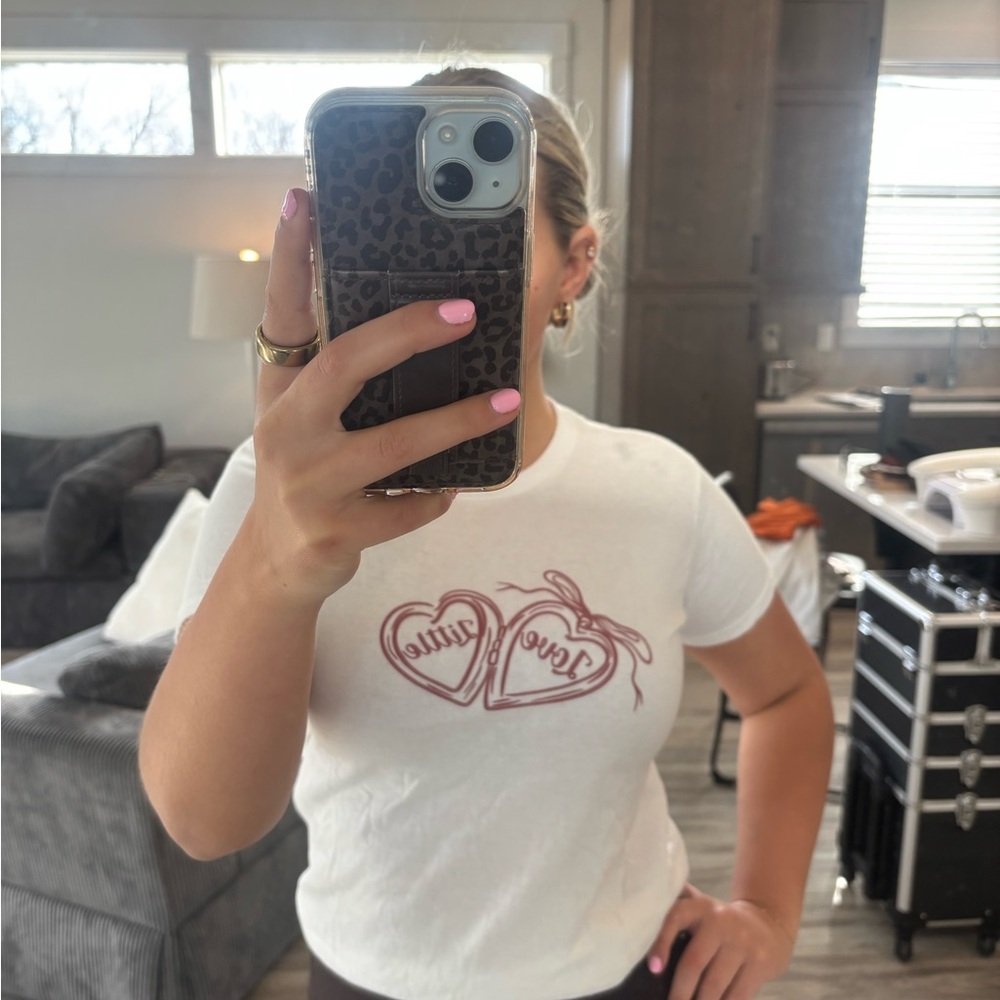 Gildan White Tee with Red Graphic